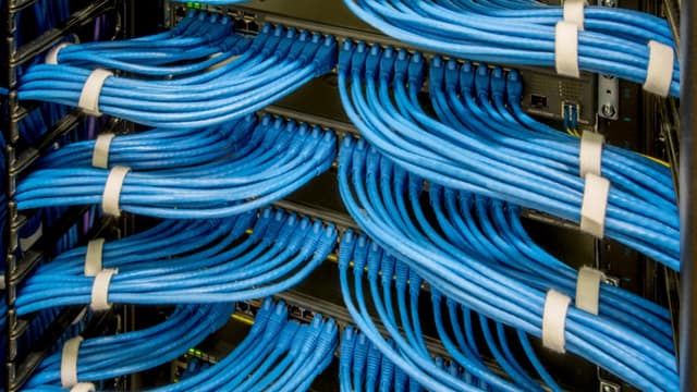 Organized cable management inside a network rack